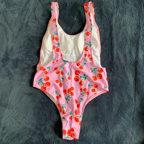 Cheeky Petite Cherry One Piece Swimsuit - Picture 3 of 4